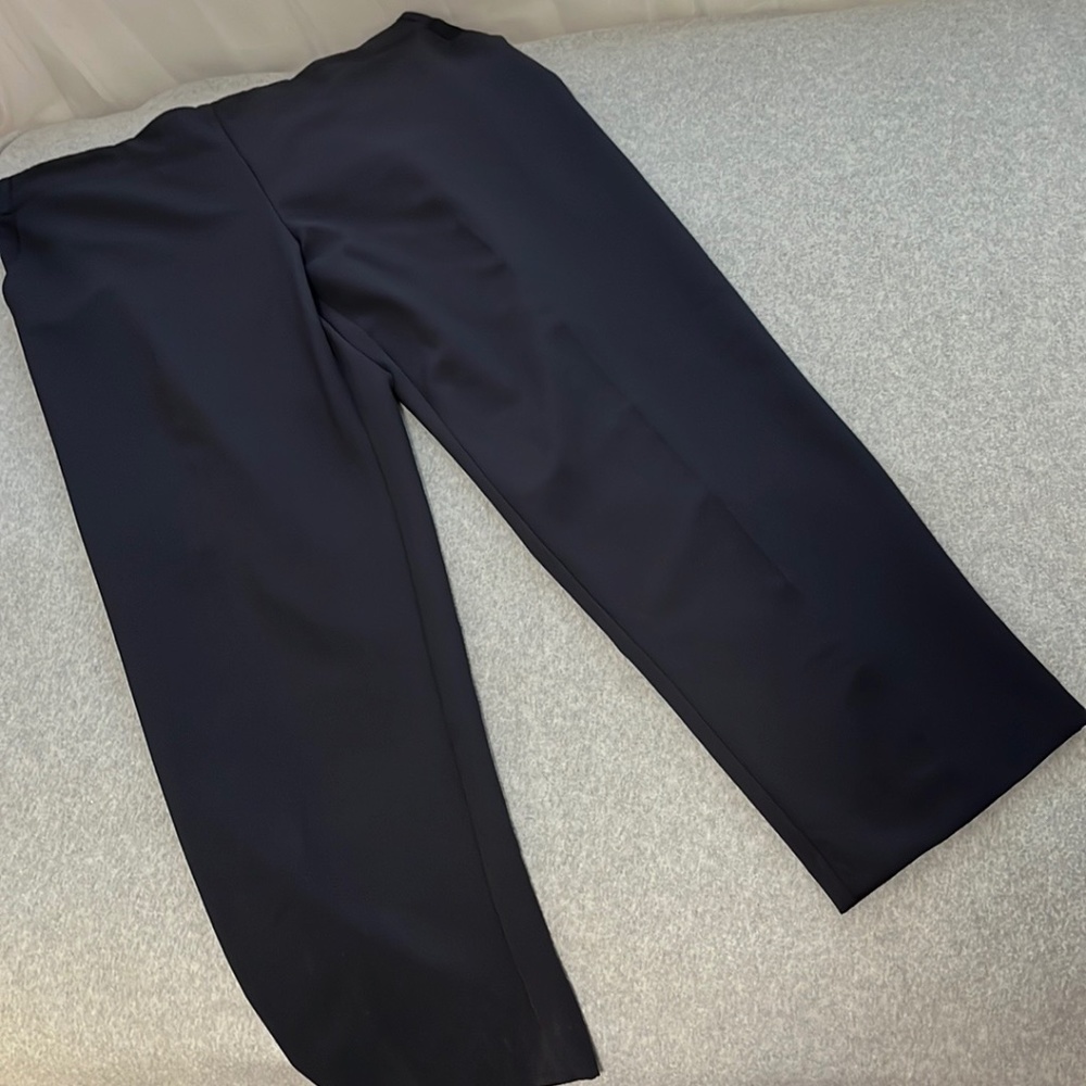 Liz Claiborne Emma Trousers Pants Womens 18 Career Navy Blue Office